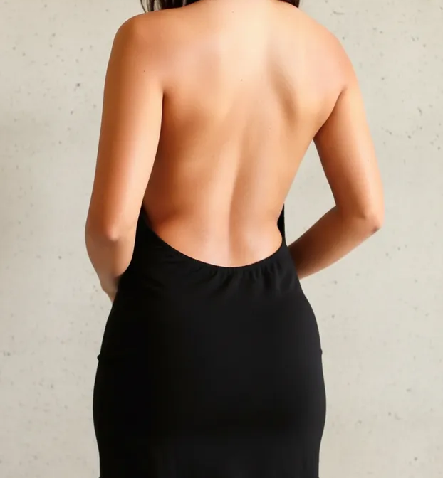 Vestido Curto Frente Única Costas Nuas Super Decotado Ropahrara 2877