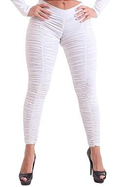 Calça Aumenta Bumbum Malha Franzida Com Elastano Ropahrara 5040