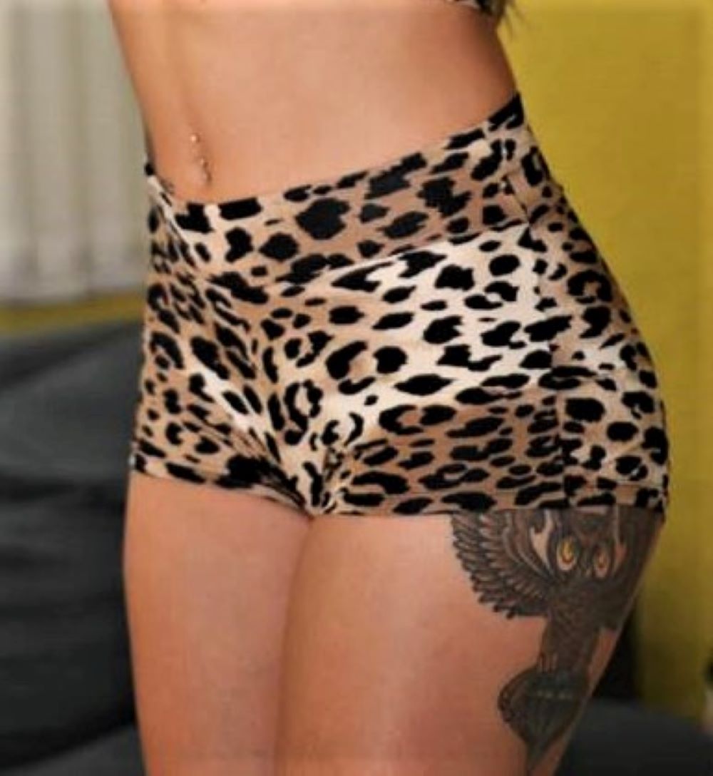 Shorts Cintura Alta Malha Onça 194.