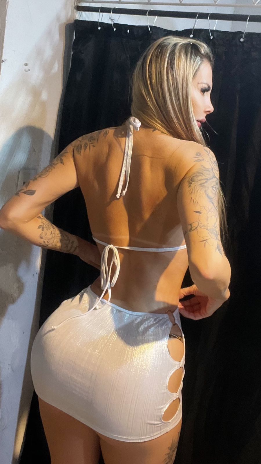 Vestido Curtinho Metálico Argolas na saia e Top Ropahrara 646