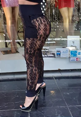 Calça Renda Jogging Cós Alto 518 Ropahrara