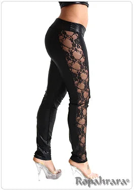Calça Spandex com renda na lateral 5757 Ropahrara