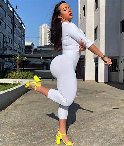 Macacão Suplex Pesado Decotado Mulher Sexy 597 Ropahrara