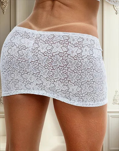 Mini Saia Renda Curtinha Com Elastano Ropahrara 1668