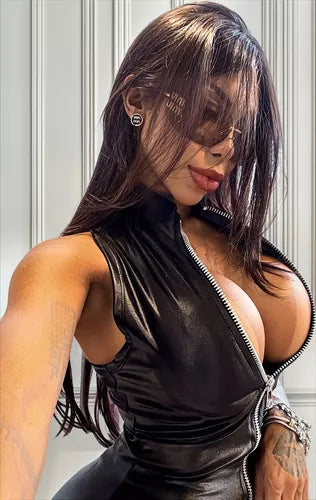 Vestido Curto Lycra Spandex com Zíper Metálico de Inox 5733 Ropahrara