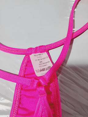 Calcinha Rosa Mini Cortininha Fio Dental "Look da Preta" Ropahrara