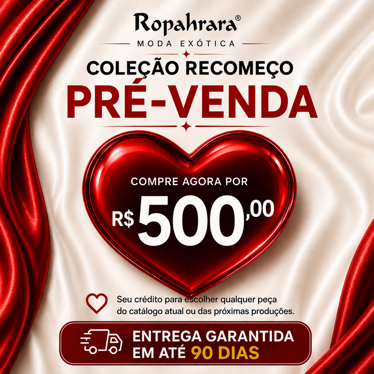 Coleção Recomeço Pré-Venda Garantida Ropahrara R$500,00