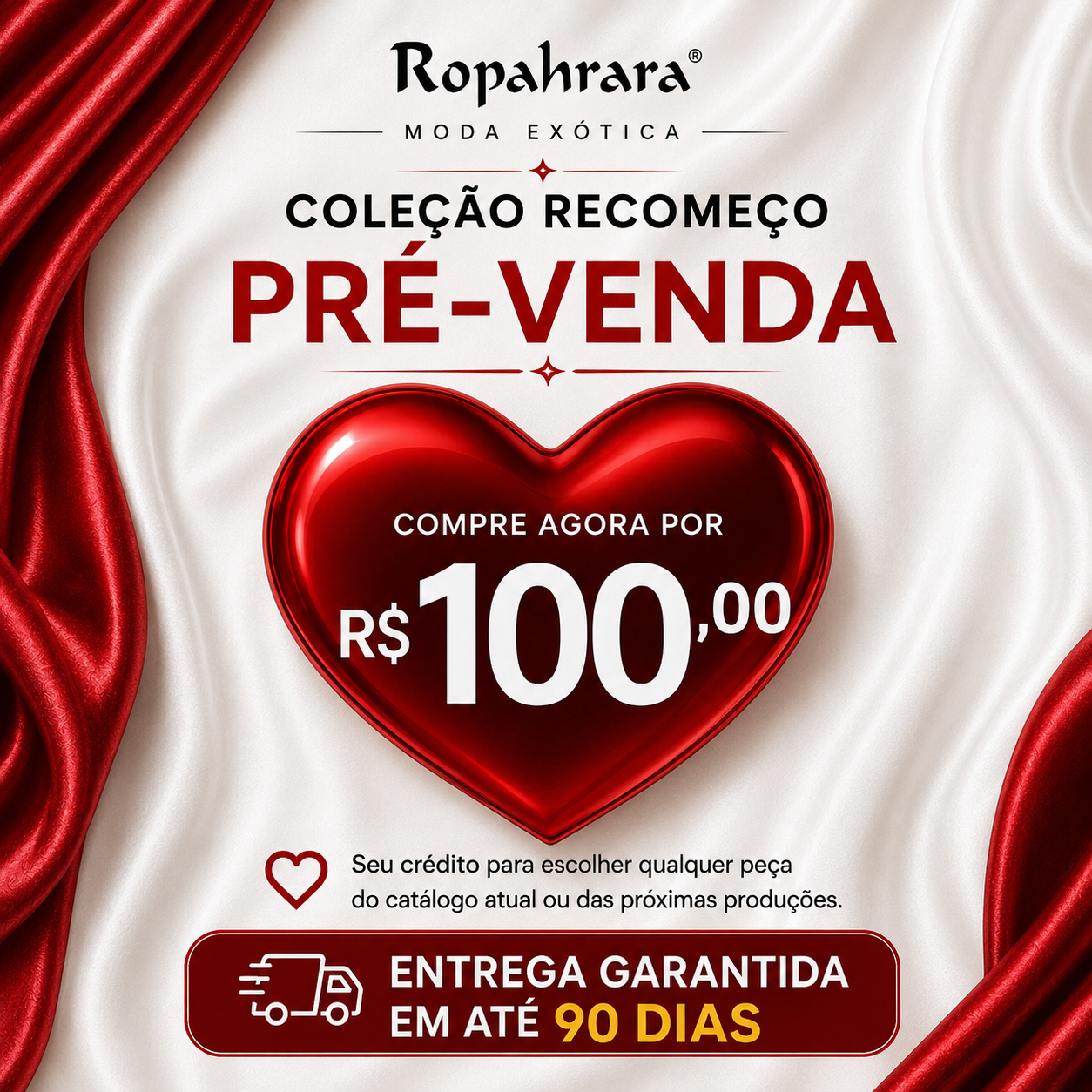 Coleção Recomeço Pré-Venda Garantida Ropahrara R$100,00