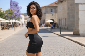 Conjunto Cropped Nó E Saia Curta Cintura Alta Franzido Ropahrara 000266/423