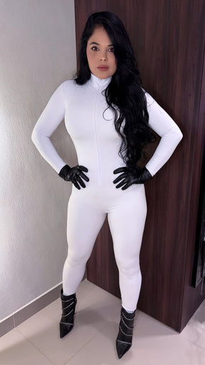 Macacão Suplex Pesado Modelador Manga Longa Gola Alta Feminino 247 Ropahrara