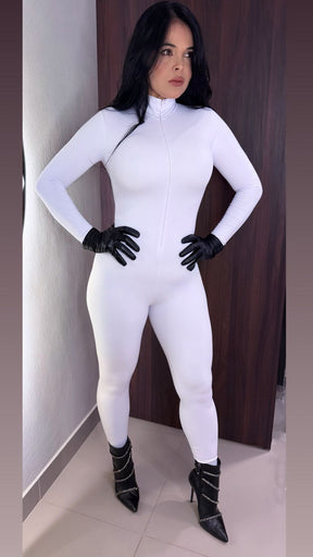 Macacão Suplex Pesado Modelador Manga Longa Gola Alta Feminino 247 Ropahrara