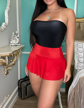 Mini Saia Feminina Curtinha Mulheres Sexy Ropahrara 5473 Vermelha