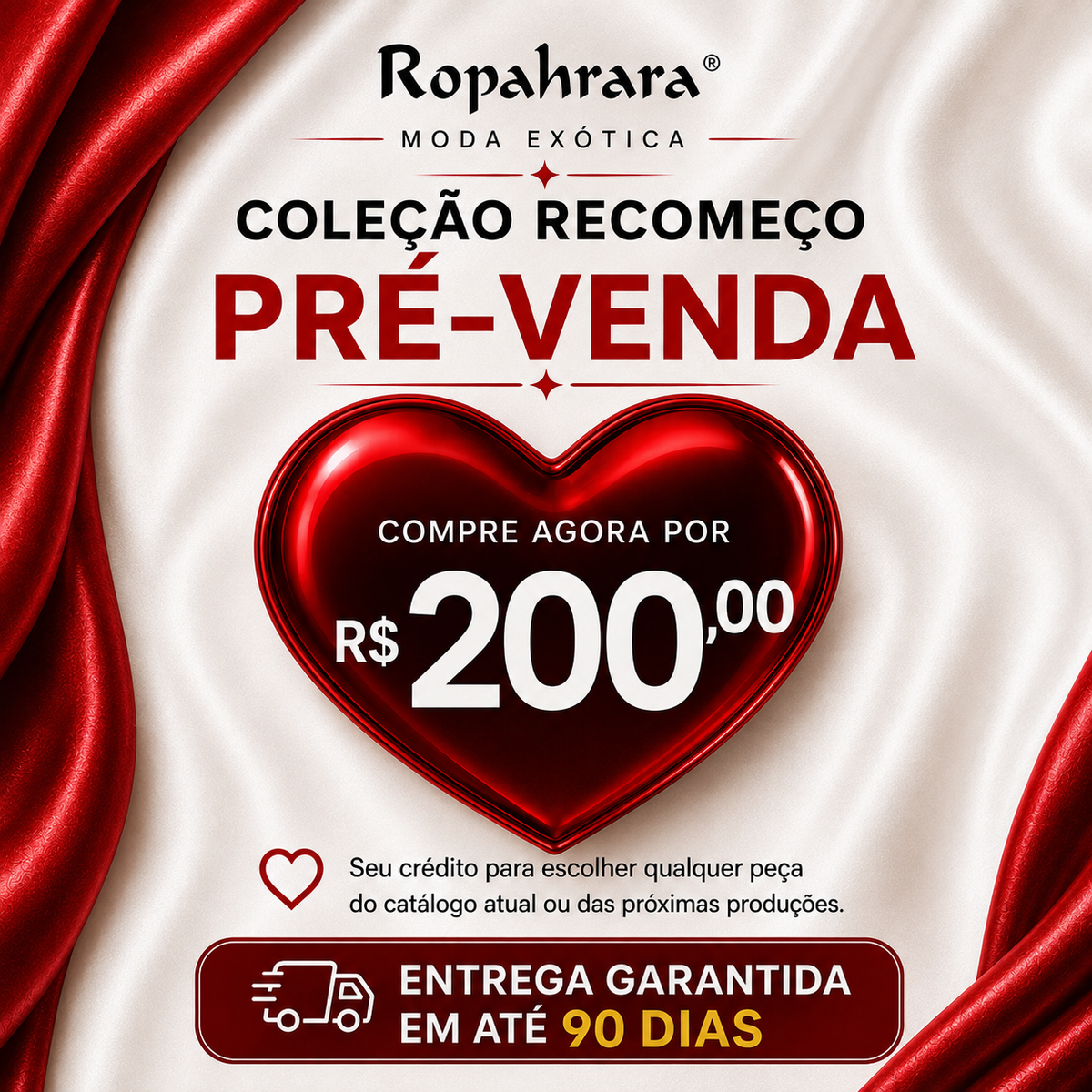 Coleção Recomeço Pré-Venda Garantida Ropahrara R$200,00