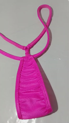 Calcinha Rosa Mini Cortininha Fio Dental "Look da Preta" Ropahrara