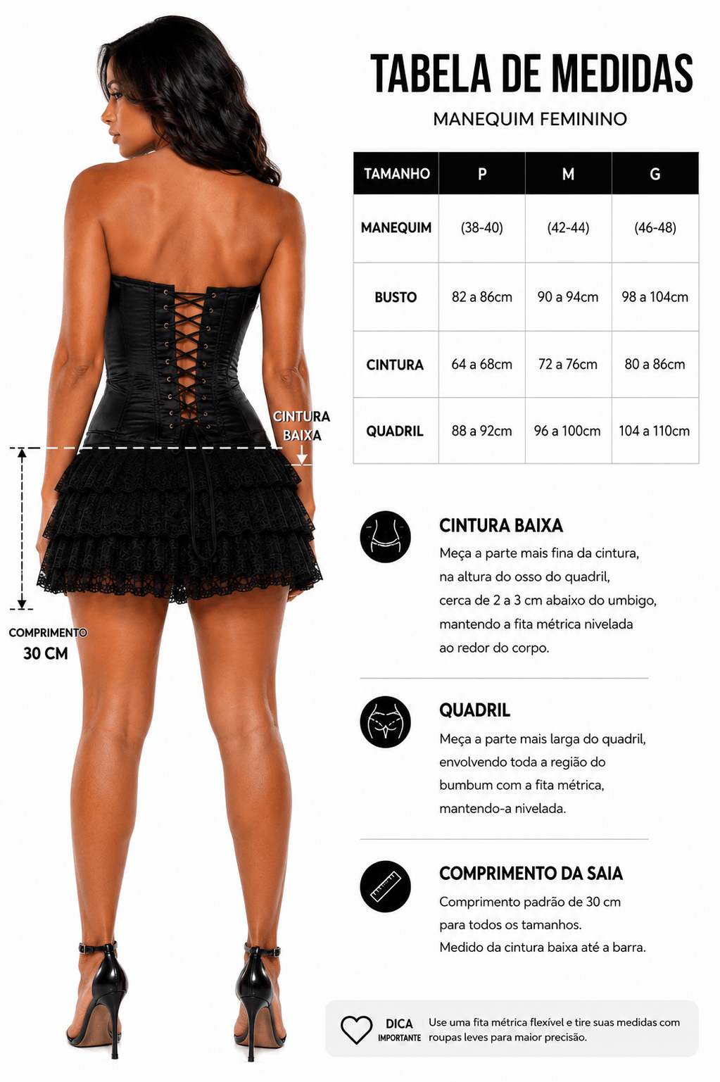 Mini Saia Pregueada Renda Babado Cintura Baixa Sexy Night 5346